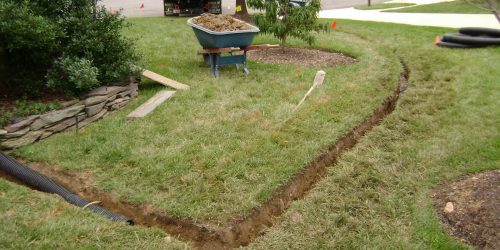 French Drains, Drain Tile, Rock Drain, Drainage Solution, Yard Drain, Field Drain, Free Estimate